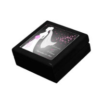 Caja de regalo blanco y negro de la ducha de la no