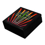 Caja de regalo cruzada retra de la joyería del rec