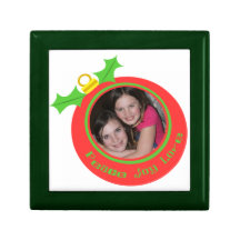 Caja de regalo de encargo de la foto del navidad