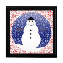 Caja de regalo del muñeco de nieve