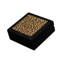 Caja de regalo del recuerdo del estampado leopardo