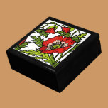 Caja de regalo roja de las amapolas cajas de regalo