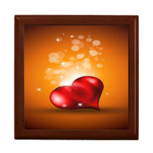 Caja de regalo roja del corazón
