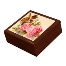 Caja de regalo rosada de la joyería del recuerdo d