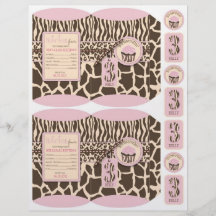 Caja de soplo del chica del safari mini 3 tarjeton