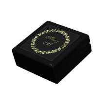 Caja del anillo de la oferta de Sequinned:: Oro Cajas De Joyas