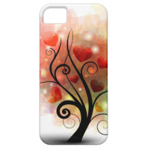 Caja del árbol iPhone4 del corazón iPhone 5 Cobertura