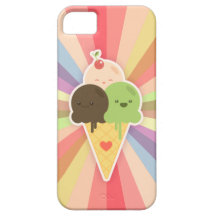 Caja del cono de helado de Kawaii iPhone5 iPhone 5 Case-Mate Funda