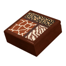 Caja del estampado de animales cajas de joyas