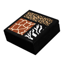 Caja del estampado de animales cajas de recuerdo