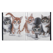 caja del folio del iPad de Caseable de los gatitos