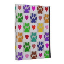Caja del folio del iPad de las PATAS del AMOR