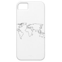 CAJA DEL MAPA DEL MUNDO IPHONE iPhone 5 Case-Mate FUNDA