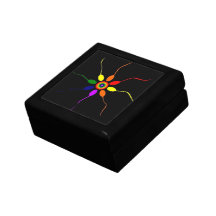 Caja del molinillo de viento del arco iris cajas de recuerdo