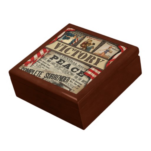 Caja del recuerdo de la paz y de la victoria caja de joyas