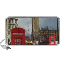Caja del teléfono de Londres y Big Ben (St.K) Laptop Altavoz