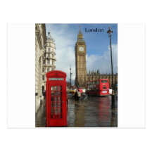 Caja del teléfono de Londres y Big Ben (St.K) Postales