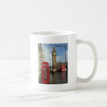 Caja del teléfono de Londres y Big Ben (St.K) Tazas