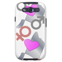 Caja del teléfono del amor del hombre y de la muje galaxy SIII coberturas