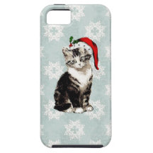 Caja del teléfono del navidad de los copos de niev iPhone 5 funda