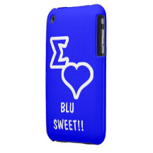 Caja dulce azul del iPHone 4 iPhone 3 Case-Mate Cárcasas
