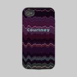 Caja dura personalizada zigzag retro del iPhone 4 cárcasas casemate