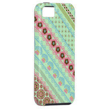 Caja elegante verde del iphone 5 de Boho iPhone 5 Fundas