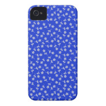 Caja floral azul del iPhone 4/4S Barely There de l Case-Mate iPhone 4 Funda