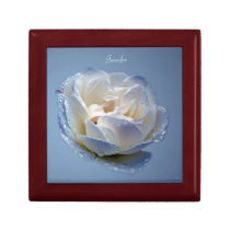 Caja floral azul y blanca de la teja cajas de regalo
