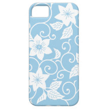 Caja floral azul y blanca del iPhone 5 iPhone 5 Case-Mate Funda