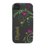 Caja floral de neón personalizada del ambiente del iPhone 4/4S fundas