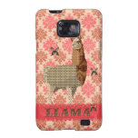 Caja floral del damasco de la llama de bronce galaxy SII funda