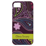 Caja floral púrpura personalizada del iphone 5 de  iPhone 5 fundas