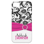 Caja floral rosada, negra, blanca del iPhone 5 del iPhone 5 Case-Mate Carcasa