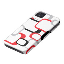 Caja gris y negra roja de la casamata iPhone 4 protectores
