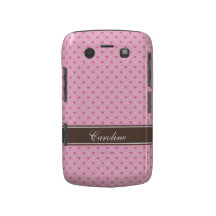 Caja intrépida de Blackberry de los lunares rosado Blackberry Bold Cárcasa