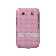 Caja intrépida de Blackberry de los lunares rosado Blackberry Bold Carcasa