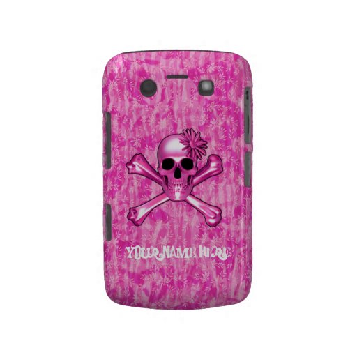 Caja intrépida de Blackberry del cráneo rosado bri Blackberry Bold Protectores