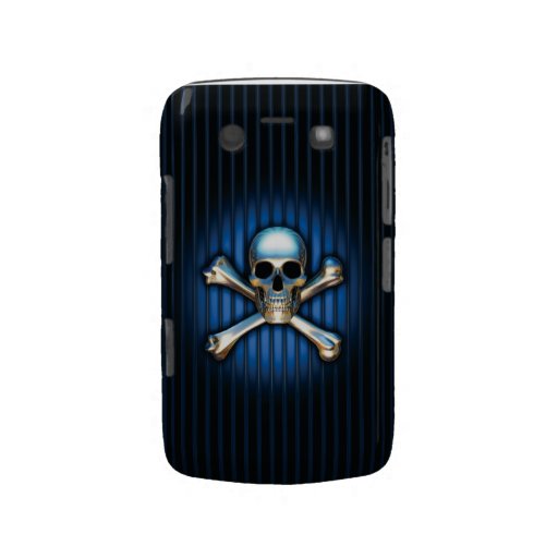 Caja intrépida del cráneo de la baya azul del negr Case-Mate blackberry carcasas