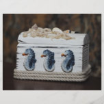 Caja jewellry de los Seahorses Tarjeton