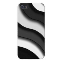 Caja lista de la raya blanco y negro tonal intrépi iPhone 5 carcasas