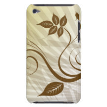 caja marrón de la casamata de la flor iPod touch Case-Mate fundas