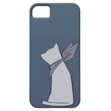 Caja minimalista azul del iPhone 5 del gato iPhone 5 Case-Mate Cobertura
