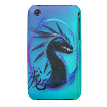 Caja negra de cuernos de la casamata del dragón y  iPhone 3 carcasa