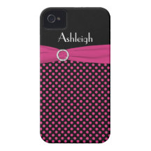 Caja negra, rosada personalizada del iPhone 4 del  iPhone 4 Carcasa