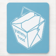 Caja para llevar de la comida deliciosa alfombrilla de raton