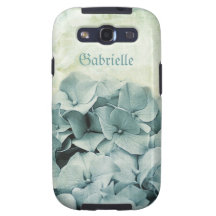 caja personalizada hydrangea azul galaxy s3 funda