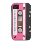 Caja personalizada retra de la cinta de casete de  iPhone 4 carcasas