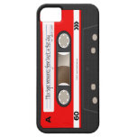 Caja personalizada retra roja de la cinta de caset iPhone 5 Case-Mate fundas