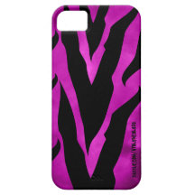 Caja púrpura de Iphone 5 del estampado de zebra iPhone 5 Carcasa